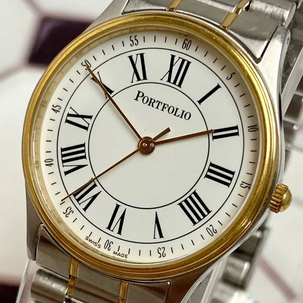 Tiffany & Co. Portfolio Swiss Made Two-Tone Stainless Steel Men’s Unisex Watch